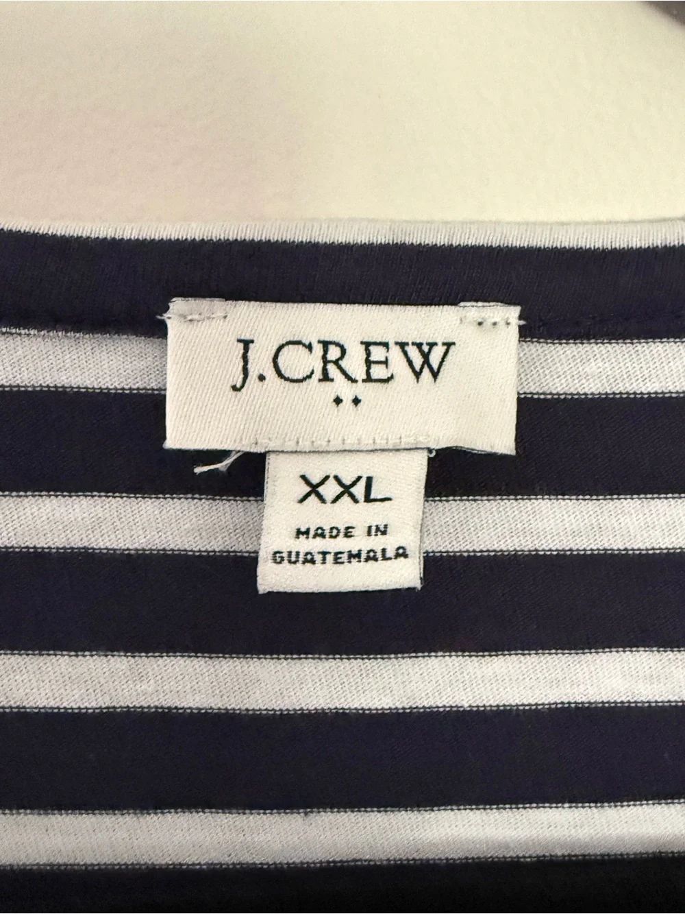 J. Crew 100% Cotton Navy & White Striped Short Sleeve T-Shirt Dress